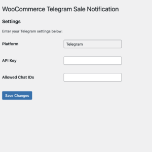 Telegram API Integration with WooCommerce